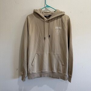 Dope Snow Common FW23 Hoodie Mens Medium Sand Beige Organic‎ Cotton Graphic Logo